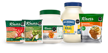 Productos Unilever Food Solutions participantes: Knorr, Hellmann's y más